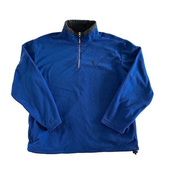 Free Country Men's Blue Fleece Pullover Jacket Size L Casual Fall Wear - Picture 1 of 7